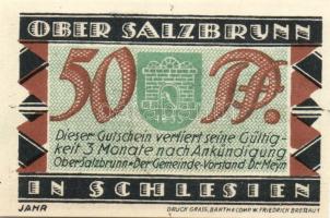 Német Birodalom/Weimari Köztársaság/ Ober-Salzbrunn 1921. 50Pf(5x) 5klf db, teljes sor T:I,I-