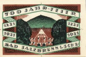 Német Birodalom/Weimari Köztársaság/ Ober-Salzbrunn 1921. 50Pf(5x) 5klf db, teljes sor T:I,I-