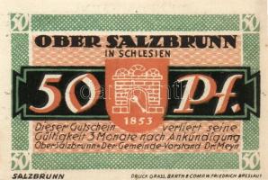 Német Birodalom/Weimari Köztársaság/ Ober-Salzbrunn 1921. 50Pf(5x) 5klf db, teljes sor T:I,I-