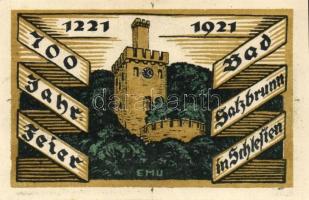 Német Birodalom/Weimari Köztársaság/ Ober-Salzbrunn 1921. 50Pf(5x) 5klf db, teljes sor T:I,I-