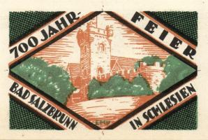 Német Birodalom/Weimari Köztársaság/ Ober-Salzbrunn 1921. 50Pf(5x) 5klf db, teljes sor T:I,I-