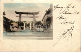 1902 Nagasaki, A 125 Suwa Temple Gate