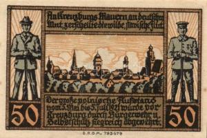 Német Birodalom/Weimari Köztársaság/ Kreuzburg 1921. 25Pf + 50Pf(2x) + 75Pf(2x) 5klf db, teljes sor ...