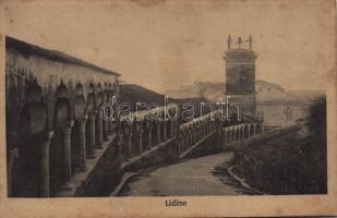 1918 Udine, Torre dellOrologio / clock tower + K.U.K. FELDPOSTAMT 359 (fl)