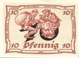 Német Birodalom/Weimari Köztársaság/ Arnstadt 1921. 10Pf(6x) 6klf db, teljes sor T:I