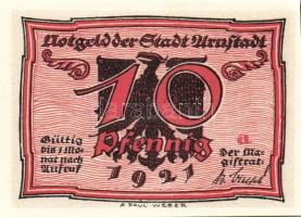 Német Birodalom/Weimari Köztársaság/ Arnstadt 1921. 10Pf(6x) 6klf db, teljes sor T:I