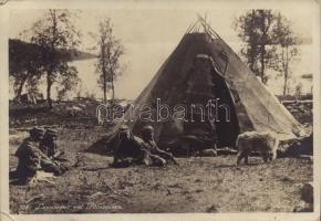 1931 Lapplägret vid Palnoviken / Sami folklore, Laplander camp at Palnoviken (EK)