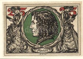 Német Birodalom/Weimari Köztársaság/ Arnstadt 1921. 25Pf(6x) 6klf db, teljes sor T:I