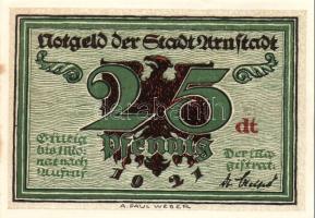 Német Birodalom/Weimari Köztársaság/ Arnstadt 1921. 25Pf(6x) 6klf db, teljes sor T:I