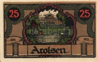 Német Birodalom/Weimari Köztársaság/ Arolsen 1921. 10Pf + 25Pf + 50Pf 3klf db, teljes sor T:I