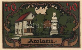 Német Birodalom/Weimari Köztársaság/ Arolsen 1921. 10Pf + 25Pf + 50Pf 3klf db, teljes sor T:I