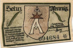 Német Birodalom/Weimari Köztársaság/ Arolsen 1921. 10Pf + 25Pf + 50Pf 3klf db, teljes sor T:I