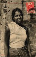 Rhodiya woman from Ceylon, Sri Lanka folklore, TCV card (small tear)