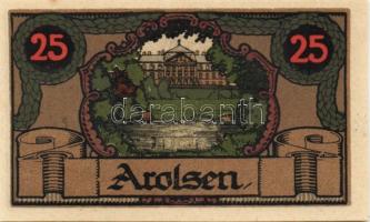 Német Birodalom/Weimari Köztársaság/ Arolsen 1921. 10Pf + 25Pf + 50Pf 3klf db, teljes sor T:I