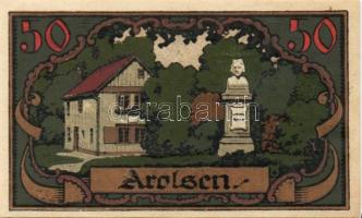 Német Birodalom/Weimari Köztársaság/ Arolsen 1921. 10Pf + 25Pf + 50Pf 3klf db, teljes sor T:I