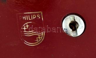 Retro Philips rádió órával, nem kipróbált, óra nem jár, 9x23 cm