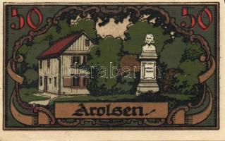 Német Birodalom/Weimari Köztársaság/ Arolsen 1921. 10Pf + 25Pf + 50Pf 3klf db, teljes sor T:I