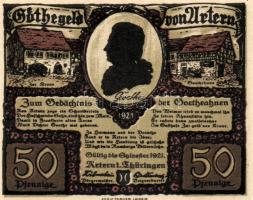 Német Birodalom/Weimari Köztársaság/ Artern 1921. 50Pf(6x) 6klf db, teljes sor T:I