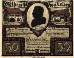 Német Birodalom/Weimari Köztársaság/ Artern 1921. 50Pf(6x) 6klf db, teljes sor T:I