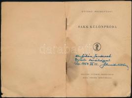 Schneider Miklós: Úttörő különpróbafüzetek - Sakk különpróba. Bp, 1959, Magyar Úttörők Szövetsége. K...