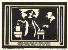 Német Birodalom/Weimari Köztársaság/ Auerbach 1921. 50Pf(3x) + 75Pf(3x) 6klf db, teljes sor T:I