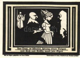 Német Birodalom/Weimari Köztársaság/ Auerbach 1921. 50Pf(3x) + 75Pf(3x) 6klf db, teljes sor T:I