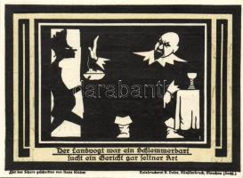 Német Birodalom/Weimari Köztársaság/ Auerbach 1921. 50Pf(3x) + 75Pf(3x) 6klf db, teljes sor T:I