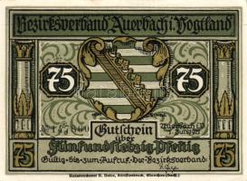 Német Birodalom/Weimari Köztársaság/ Auerbach 1921. 50Pf(3x) + 75Pf(3x) 6klf db, teljes sor T:I