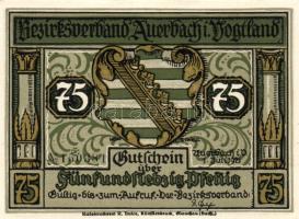 Német Birodalom/Weimari Köztársaság/ Auerbach 1921. 50Pf(3x) + 75Pf(3x) 6klf db, teljes sor T:I