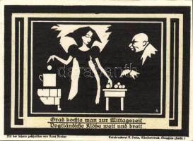 Német Birodalom/Weimari Köztársaság/ Auerbach 1921. 50Pf(3x) + 75Pf(3x) 6klf db, teljes sor T:I