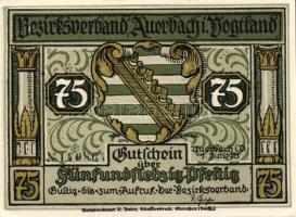 Német Birodalom/Weimari Köztársaság/ Auerbach 1921. 50Pf(3x) + 75Pf(3x) 6klf db, teljes sor T:I