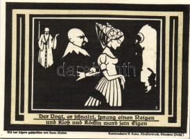 Német Birodalom/Weimari Köztársaság/ Auerbach 1921. 50Pf(3x) + 75Pf(3x) 6klf db, teljes sor T:I