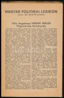 1941 A mai élet lexikona. Az Ujság évkönyve. Mindent tudok. Illusztrált papírkötésben, kissé foltos ...