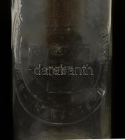 "Budapest Főváros Anya- és Kisdedvédelmi Intézete" felirat üvegcse, az oldalán vonalkázott...