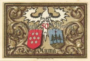 Német Birodalom/Weimari Köztársaság/Auma 1921. 50Pf(6x) 6klf db, teljes sor T:I