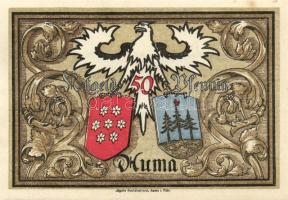 Német Birodalom/Weimari Köztársaság/Auma 1921. 50Pf(6x) 6klf db, teljes sor T:I