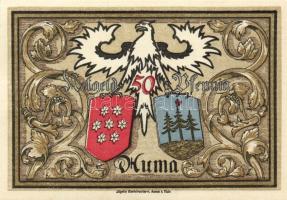 Német Birodalom/Weimari Köztársaság/Auma 1921. 50Pf(6x) 6klf db, teljes sor T:I