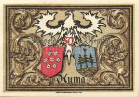 Német Birodalom/Weimari Köztársaság/Auma 1921. 50Pf(6x) 6klf db, teljes sor T:I