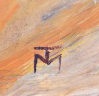 TM jelzéssel: Csendélet. Olaj, farost, sérült. 48,5x35 cm