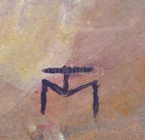 TM jelzéssel: Virágok. Olaj, karton, 70x34 cm