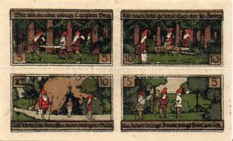 Német Birodalom/Weimari Köztársaság/ Ballenstedt 1921. 25Pf + 30Pf(4 részre szedhető:2x5 és 2x10Pf) ...