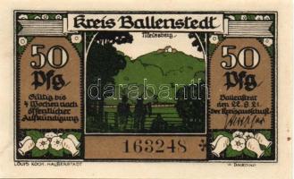 Német Birodalom/Weimari Köztársaság/ Ballenstedt 1921. 25Pf + 30Pf(4 részre szedhető:2x5 és 2x10Pf) ...