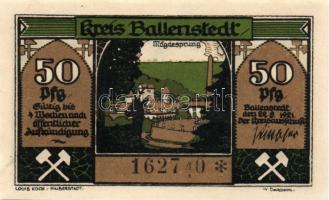 Német Birodalom/Weimari Köztársaság/ Ballenstedt 1921. 25Pf + 30Pf(4 részre szedhető:2x5 és 2x10Pf) ...