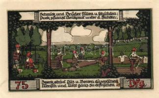 Német Birodalom/Weimari Köztársaság/ Ballenstedt 1921. 25Pf + 30Pf(4 részre szedhető:2x5 és 2x10Pf) ...