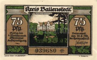 Német Birodalom/Weimari Köztársaság/ Ballenstedt 1921. 25Pf + 30Pf(4 részre szedhető:2x5 és 2x10Pf) ...