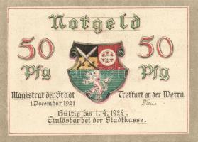 Német Birodalom/Weimari Köztársaság/ Treffurt 1921. 50Pf(6x) 6klf db, teljes sor T:I