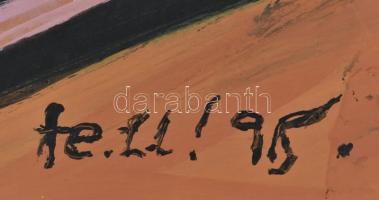 fe. Ll. '95 jelzéssel: Maszk. Olaj, papír, 70×47 cm