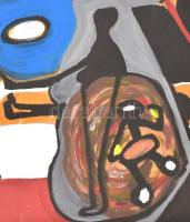 fe. Ll. '95 jelzéssel: Alakok. Olaj, karton, 38×54 cm