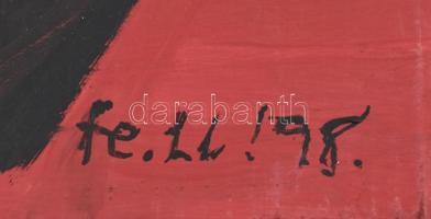 fe. Ll. '95 jelzéssel: Alakok. Olaj, karton, 38×54 cm