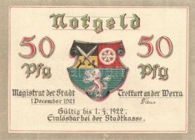 Német Birodalom/Weimari Köztársaság/ Treffurt 1921. 50Pf(6x) 6klf db, teljes sor T:I